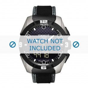 Tissot bracelet de montre T091.420.A - T610035309 Cuir Noir 22mm