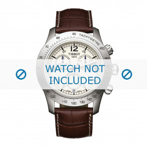 Bracelet de montre Tissot S762-862 / T600013455 Cuir croco Brun 22mm