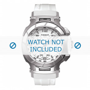 Bracelet de montre Tissot T0482171701700 / T610031513 Caoutchouc Blanc 17mm