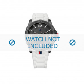 Tommy Hilfiger bracelet de montre TH-154-1-34-1091-TH679301321 Caoutchouc Blanc