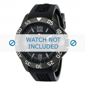 Bracelet de montre Tommy Hilfiger TH679301622 / TH-222-1-34-1478 / 1790983 Caoutchouc Noir 22mm