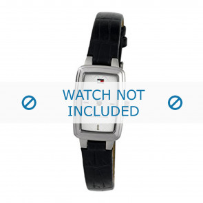 Tommy Hilfiger bracelet de montre TH-08-3-25-0652 / TH679300862 - BT679300862 / 1780670 Cuir croco Noir 7mm
