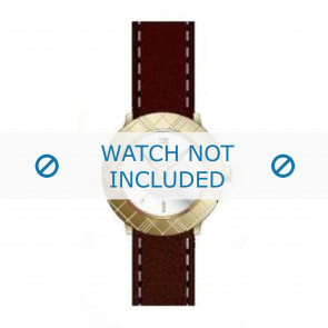 Tommy Hilfiger bracelet de montre TH-10-3-21-0616 / TH679300824 Cuir Brun 15mm + coutures brunes