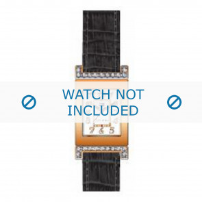 Tommy Hilfiger bracelet de montre TH-23-1-25-0645 / TH679300857 Cuir croco Brun 16mm + coutures brunes