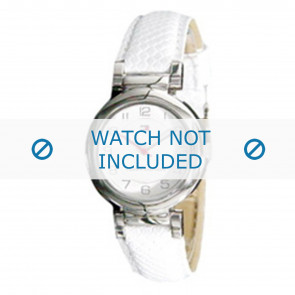 Tommy Hilfiger bracelet de montre TH-34-3-14-0672 - TH679300900 / 1780721 Cuir Blanc 11mm + coutures blanches