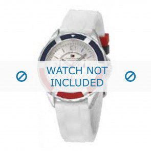 Tommy Hilfiger bracelet de montre TH-47-3-14-0710 TH679300947 / 1780746 Caoutchouc Blanc 17mm