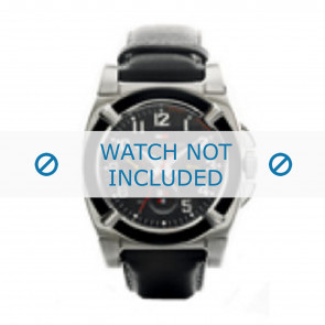 Tommy Hilfiger bracelet de montre TH-50-1-14-0716 / TH679300955 Cuir Noir + coutures noires