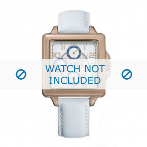 Tommy Hilfiger bracelet de montre TH-65-3-34-0756 / TH1780824 Cuir Blanc + coutures blanches