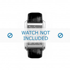 Tommy Hilfiger bracelet de montre TH-17-1-14-0631 / TH679300840 / TH1710126 Cuir Noir + coutures noires
