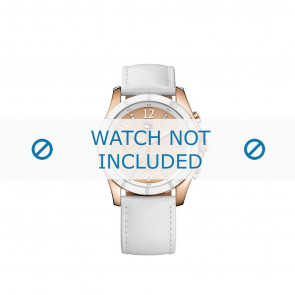 Tommy Hilfiger bracelet de montre TH-03-3-49-1172 / TH679301376 / TH1781143 Cuir Blanc + coutures blanches