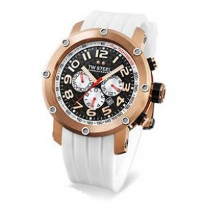 Bracelet de montre TW Steel TW605 Plastique Blanc 22mm