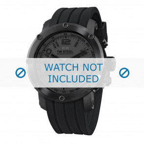 TW Steel bracelet de montre TW129 Plastique Noir 24mm
