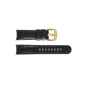 TW Steel bracelet de montre TWB129 Cuir Noir 23mm + coutures noires