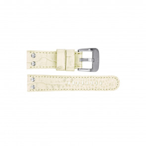 TW Steel bracelet de montre TWB33 Cuir Blanc 22mm + coutures blanches