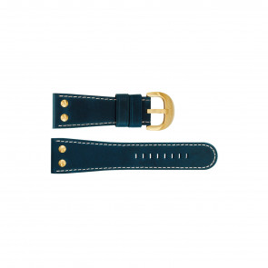 Bracelet de montre TW Steel TW72 / TWB72 Cuir Bleu 30mm