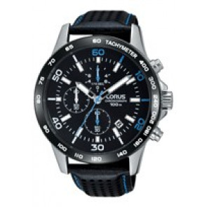 Bracelet de montre Lorus VD57-X076 / RM305DX9 / RHG070X Cuir Noir 22mm