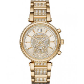 Bracelet de montre Michael Kors MK6308 Acier inoxydable Plaqué or 20mm