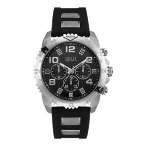 Guess bracelet de montre W0599G3 Caoutchouc Noir 23mm