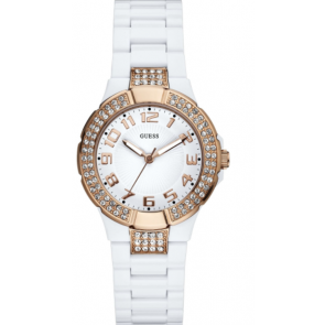 Guess bracelet de montre W12649L1 Plastique Blanc