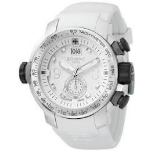 Bracelet de montre Zodiac ZO8511 Caoutchouc Blanc 28mm
