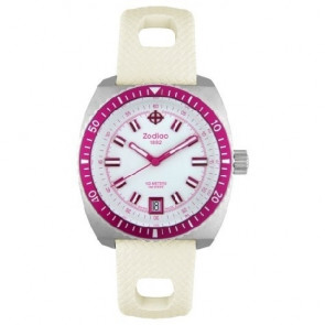 Bracelet de montre Zodiac ZO2269 Caoutchouc Blanc 20mm