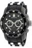 Bracelet de montre Invicta 20463 Caoutchouc Noir
