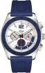 Lacoste bracelet de montre 2010666 / LC-53-1-29-2387 Cuir Bleu 24mm + coutures  bleues