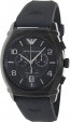 Bracelet de montre Armani AR0349 Caoutchouc Noir 24mm