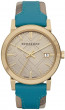 Bracelet de montre Burberry BU9018 Cuir Bleu