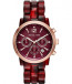 Bracelet de montre Michael Kors MK6237 Plastique Rouge 22mm