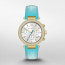 Bracelet de montre Michael Kors MK7227 Cuir Bleu