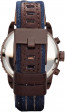 Diesel bracelet de montre DZ5354 Cuir Bleu 22mm + coutures brunes