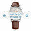 Hugo Boss bracelet de montre HB-275-1-14-2846-HB1513280 Cuir croco Brun + coutures brunes
