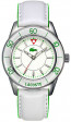 Lacoste bracelet de montre 2000558 / 2000559 Cuir Blanc 20mm + coutures blanches