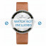 Jacob Jensen bracelet de montre Strata 281 Cuir Cognac 16mm