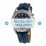 Jacques Lemans bracelet de montre 1-1117.1VN Cuir Bleu + coutures blanches