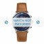 Junghans bracelet de montre 027/4526.00 Cuir Cognac 21mm + coutures défaut