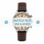 Nautica bracelet de montre A15537G Cuir Brun 22mm + coutures blanches