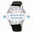Seiko bracelet de montre 7N42-0GE0-SGEH69P1 Cuir Noir 20mm + coutures noires